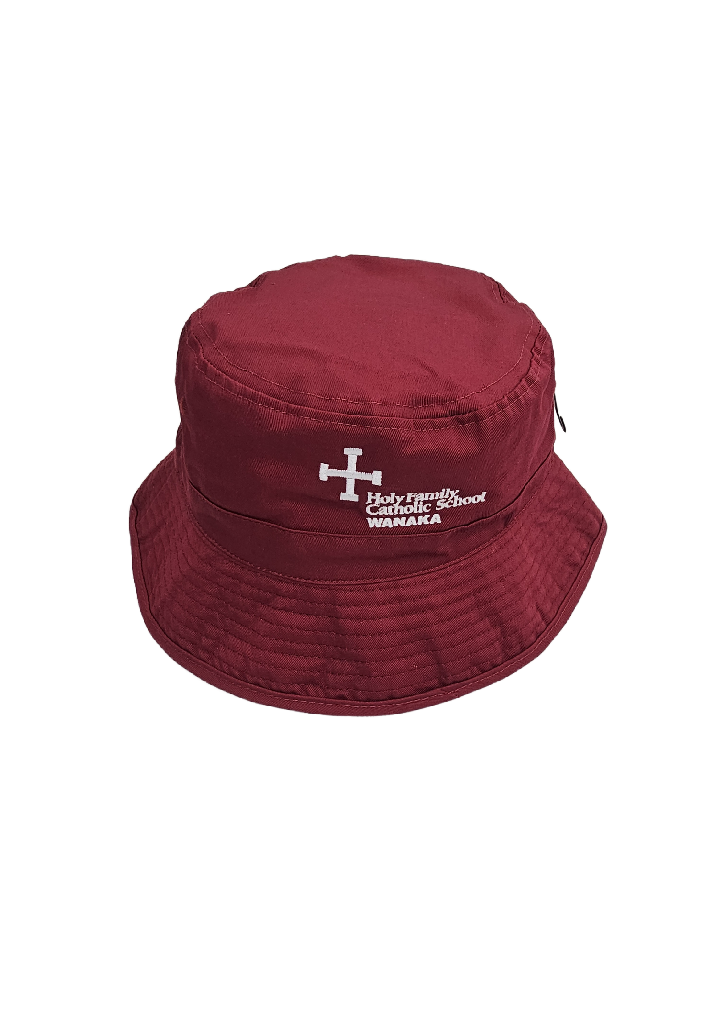 Holy Family Wanaka Bucket Hat Maroon